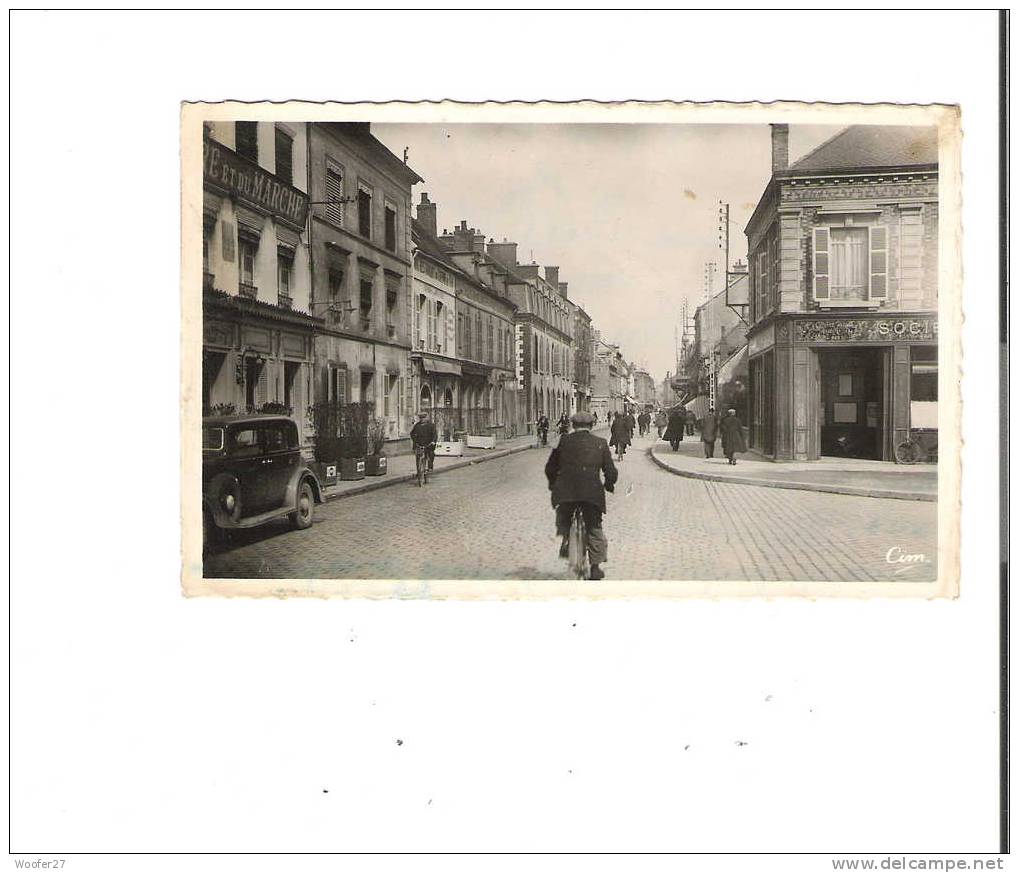 CPSM En 49 ROMILLY SUR SEINE Rue De La Boule D'or(très Animée) - Romilly-sur-Seine