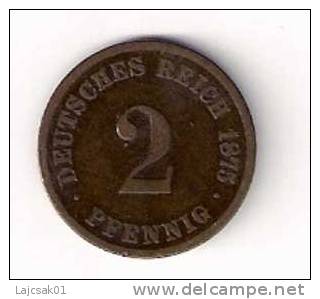 B11 2 Pfennig 1875. C - 2 Pfennig