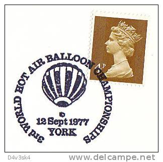 1977 United Kingdom York Hot Air Balloon World Championship Ballon Aerostat Aerostato Mongolfiera Germany - Sonstige (Luft)