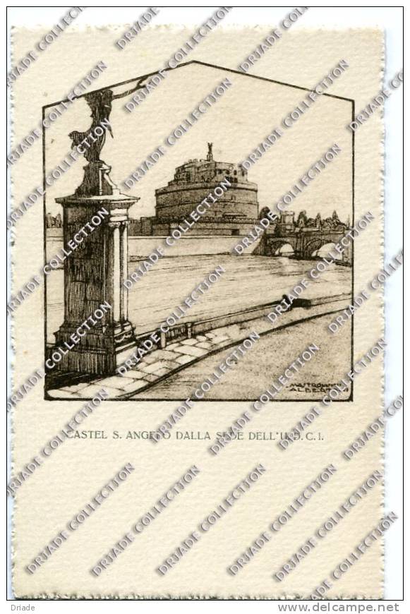 CARTOLINA CASTEL S. ANGELO ROMA SEDE UNIONE DONNE CATTOLICHE ITALIA ILLUSTRATORE ALBERTO MASTROIANNI - Mastroianni