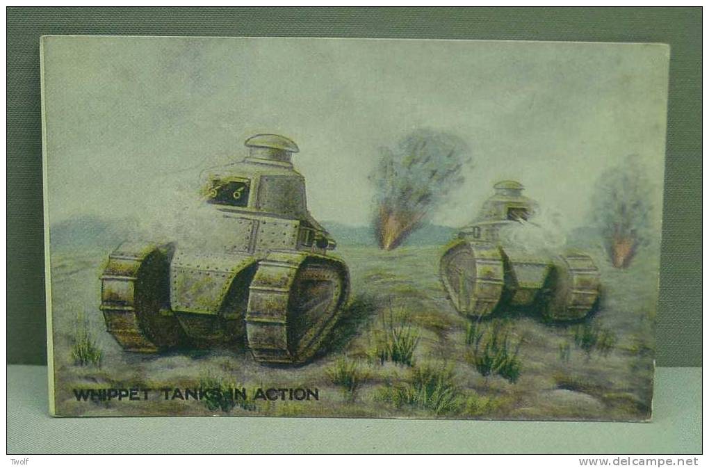 WHIPPET TANKS IN ACTION - A.M. Davis & Co, Quality Cards, London /Design N°9 - Manoeuvres