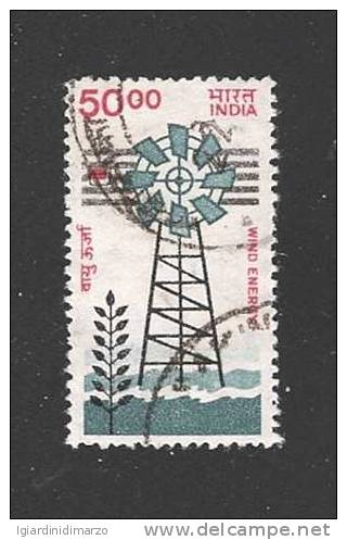 INDIA - 1986: Valore Usato Da 50 R. Serie Ordinaria - Energia Eolica - In Buone Condizioni. - Oblitérés