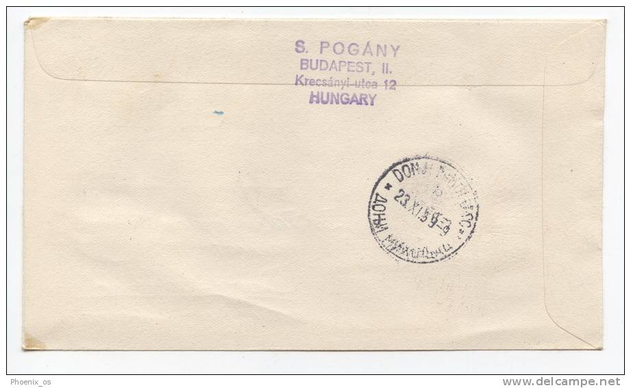 HUNGARY - 2 Envelopes, First Day, Recommendation, Butterflies, 1959. - FDC