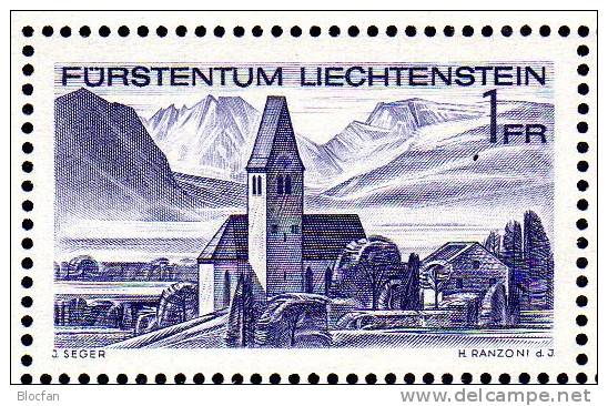 Kirche Bendern Liechtenstein 565/6,ZD+Block 9 ** 12€ EXPO LIBA 1972 Schloß Vaduz Bloc Philatelic Se-tenant Bf Fürstentum - Verzamelingen