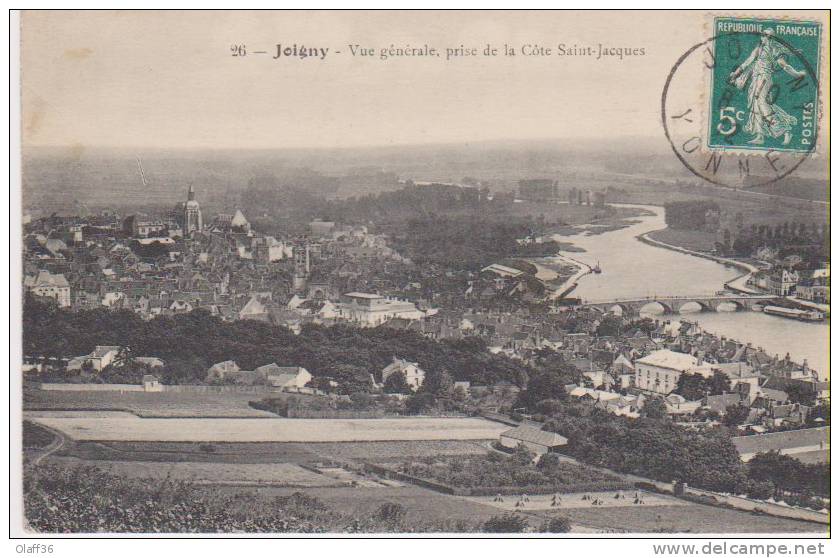 CPA YONNE 89   JOIGNY N°26  Vue Générale, Prise De La Côte St. Jacques - Joigny