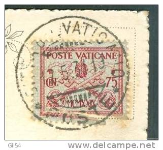 Vatican Yvert N°32 SUR CPA POUR La France En 1931    Pv55 - Lettres & Documents