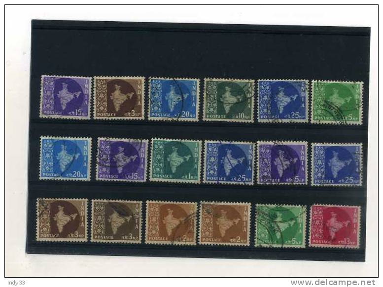 - ENSEMBLE DE TIMBRES DE L´INDE . 1957 . OBLITERES - Used Stamps