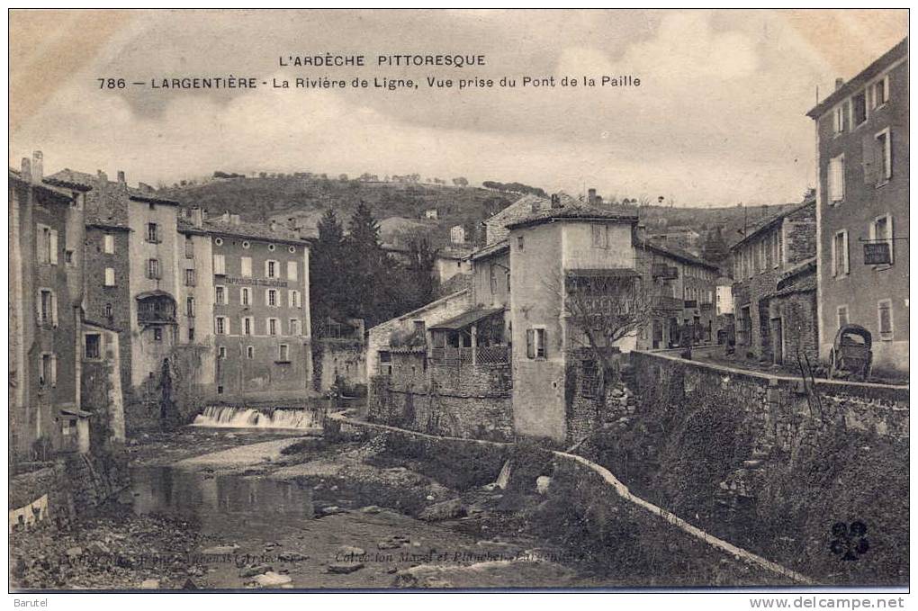 LARGENTIERE - La Rivière De Ligne. Vue Prise Du Pont De La Paille - Largentiere