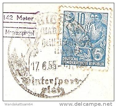 AK 193 Wernigerode / Brockenblick Vom Armeleuteberg 17.6.55 SCHIERKE (HARZ) Heilklinatischer Kurort Wintersportplatz - Wernigerode