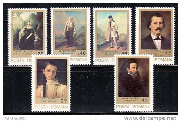Romania Rumanien 1979, Mi 3595-3600, Paintings By Gheorghe Tattarescu --- MNH ** - Unused Stamps