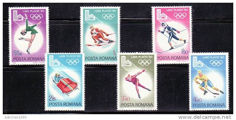 Romania Rumanien 1979, Mi 3666-3671, 13th Winter Olympic Games, Lake Placid --- MNH ** - Hiver 1980: Lake Placid