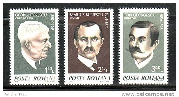 Romania Rumanien 1981, Mi 3759-3761, Famous Men --- MNH ** - Unused Stamps