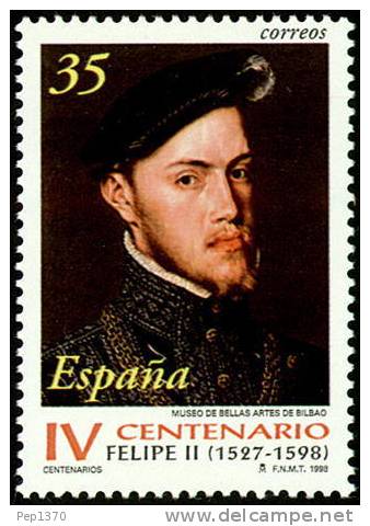 ESPÁÑA 1998 - 4º CENTENARIO DE LA MUERTE DE FELIPE II - Edifil 3548 - Yvert 3121 - Neufs