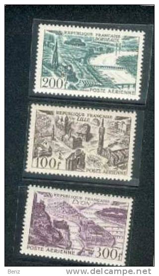 FRANCE Poste Aerienne N°24 N** 25 N* 26 N*  COTE  Sup 25,50 EUROS - 1927-1959 Nuevos