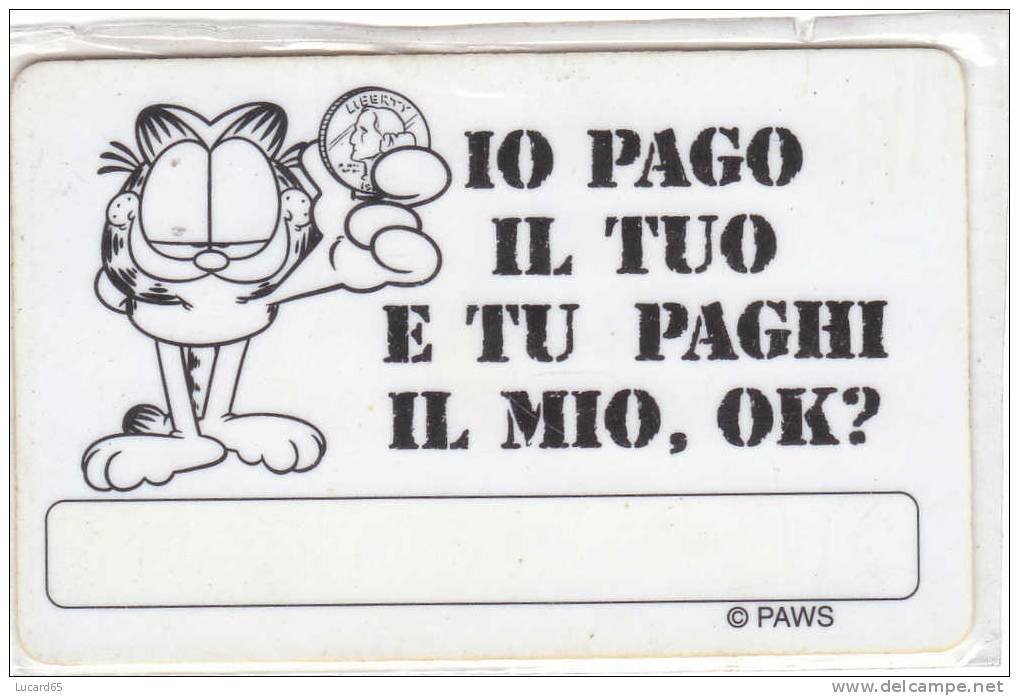 PAWS - GARFIELD - CARDS - BUONO PER UN GELATO - Altri & Non Classificati