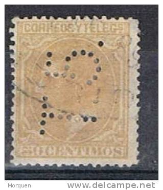 España, Num 206 T, Perforado Telegrafico T5, Catalogo Edifil. - Used Stamps