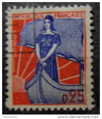 FRANCIA 1960-61 Nr 1234 - 25 C. Marianna Sulla Nave - 1959-1960 Marianne (am Bug)