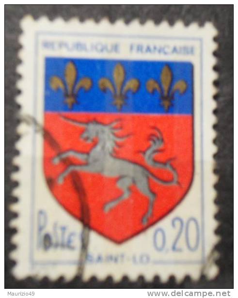 FRANCIA 1966 Nr 1510d - 20 C. Stemma Di Sait-Lo   (3 Bande Di Fosforo) - 1941-66 Coat Of Arms And Heraldry