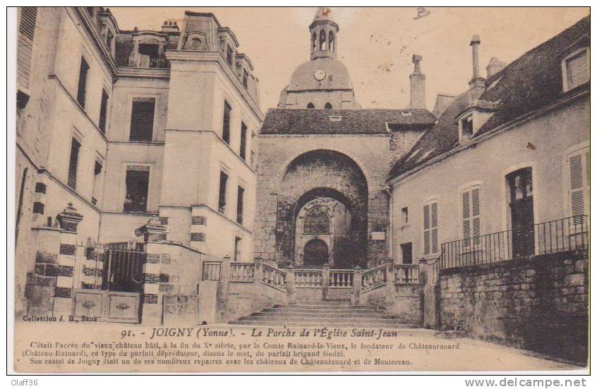 CPA YONNE 89 JOIGNY N°91  Le Porche De L'Eglise St. Jean - Joigny