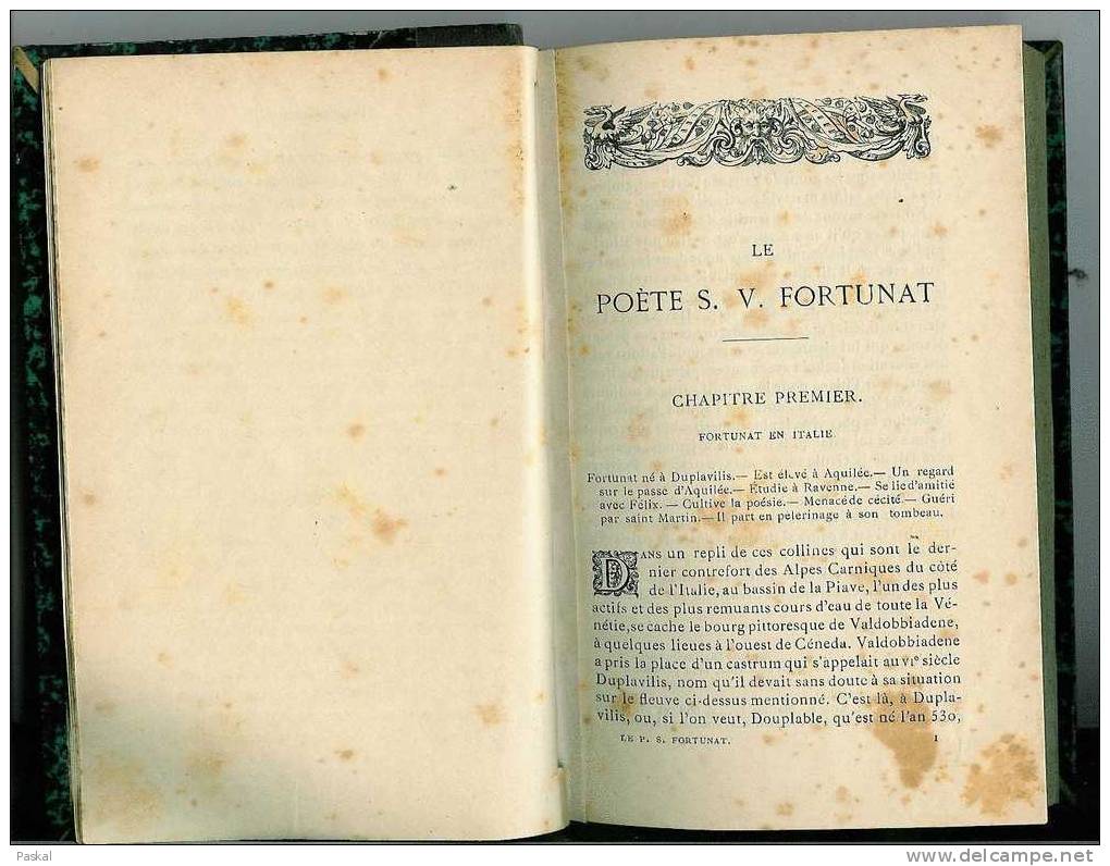 LE POETE S.V. FORTUNAT Par L´Abbé D. LEROUX - 1885 - 1801-1900