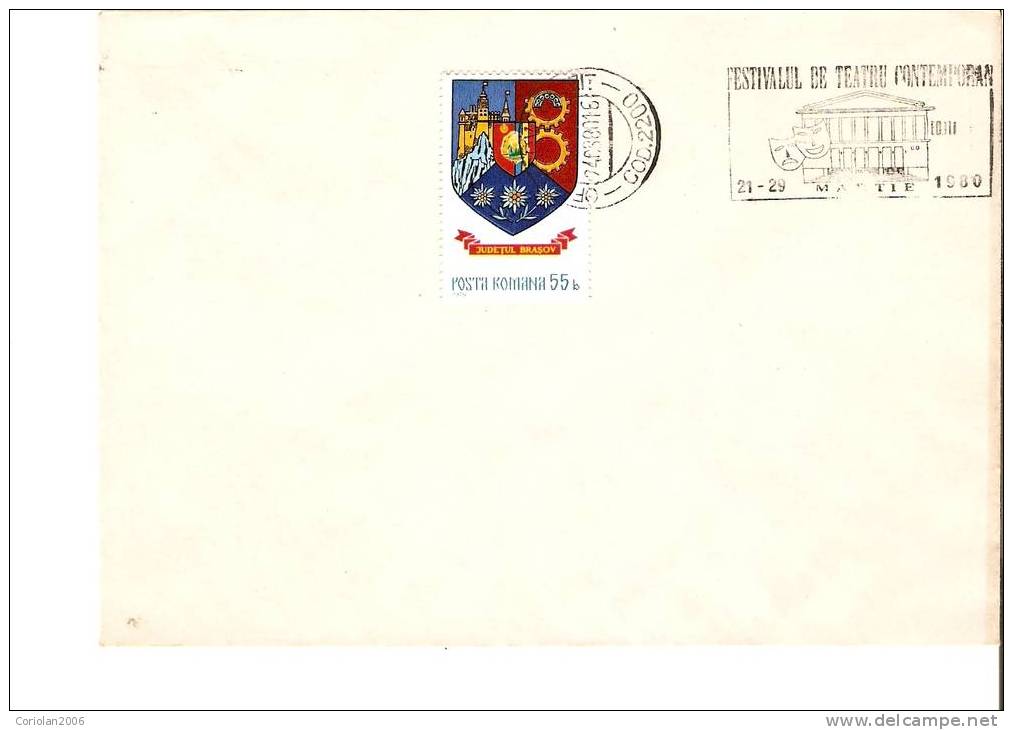 Omania / Cover With Special Cancellation /  Brasov Festival - Theatre