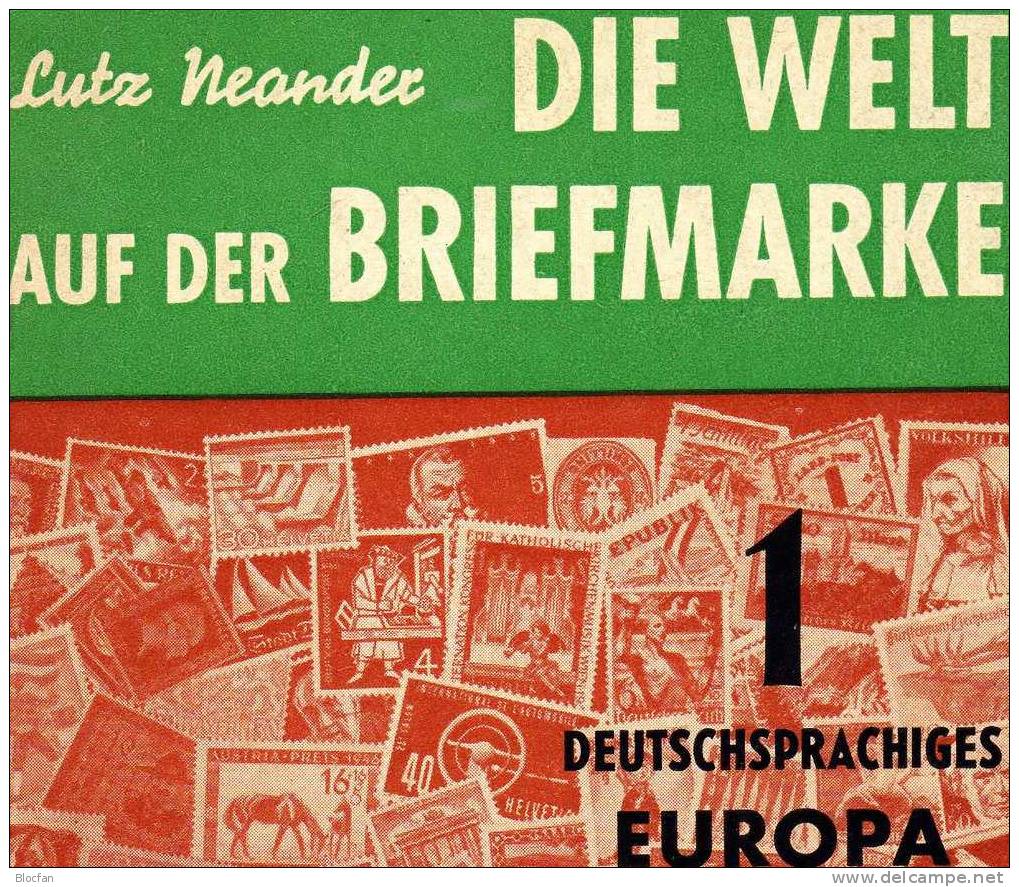 Die Welt auf der Briefmarke1956 antiquarisch 10€ deutsprachiges Europa