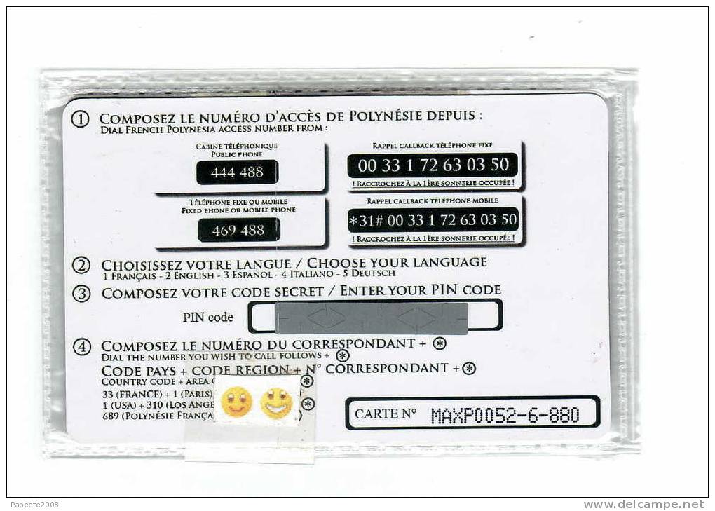 PF / Bdpolynesie - Carte Prépayée / 1 000 FCFP - Tahiti Tourisme - NSB - Frans-Polynesië