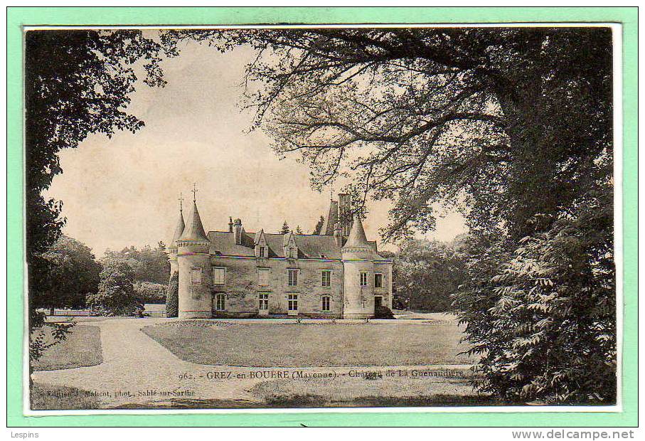 53 - GREZ En BOUERE -- Château De La Guénaudière N° 962 - Crez En Bouere