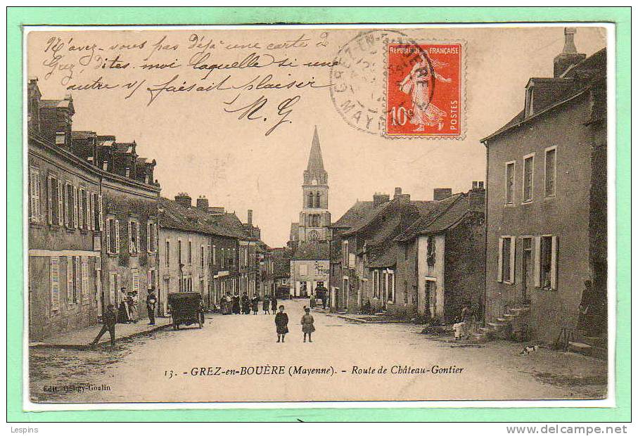 53 - GREZ En BOUERE -- Route De Chateau Gontier - Crez En Bouere