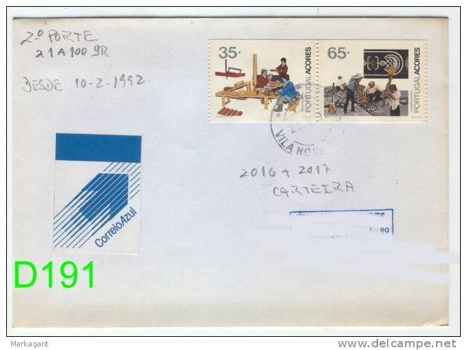 PORTUGAL #2016+2017 - Used 28.08.92 - Caixa # 8 - Lettres & Documents