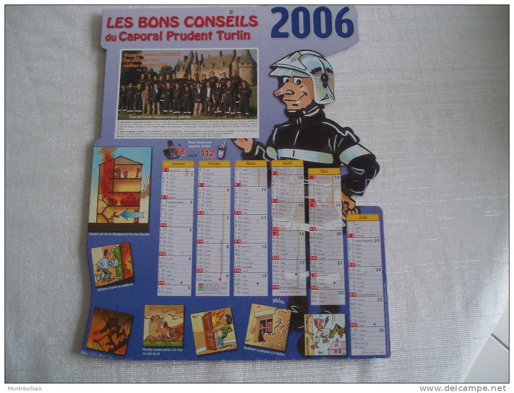 Calendrier Pompiers D´ANTRAIN (35) De 2006, Grand Format Cartonné 43 X 33.5 - Formato Grande : 2001-...