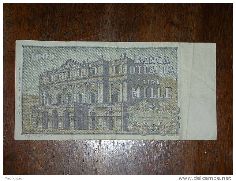 Italy,Banknote,Paper Money,Bill,Geld,1000 Lire - Andere & Zonder Classificatie