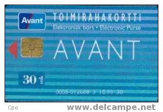 # FINLAND AVANT-A4 Blue 0008 -... New Phone No 30 Orga 10.93 Tres Bon Etat - Finlandia