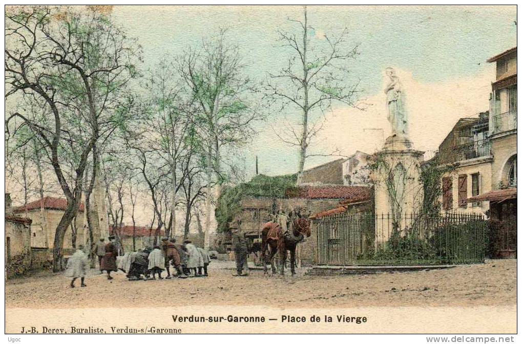 CPA - 82 - VERDUN-sur-GARONNE - Place De La Vierge - 435 - Verdun Sur Garonne