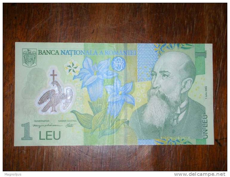 Romania,Banknote,Paper Money,Bill,Geld,1 Leu,New Type - Rumänien