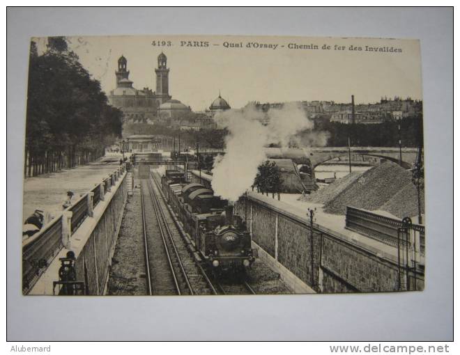 Paris , Chemin De Fer Des Invalides - Transport Urbain En Surface