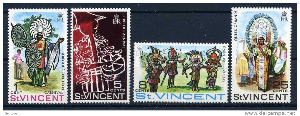 SAINT VINCENT 1969 Carnival  Yvert Cat N° 246/49  Absolutely Perfect MNH ** - Carnaval