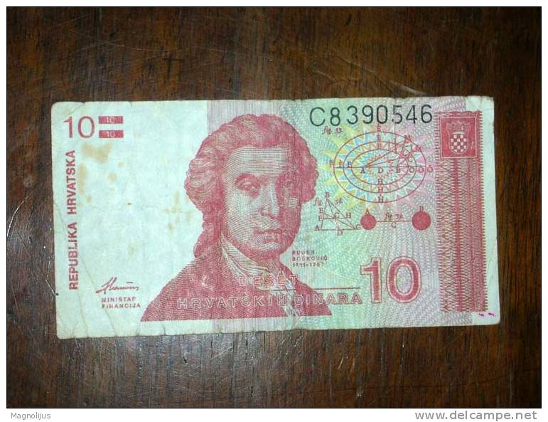 Croatia,Banknote,Paper Money,Geld,5000 Kuna,1991,Civil War,10 Croatian Dinar - Croatia