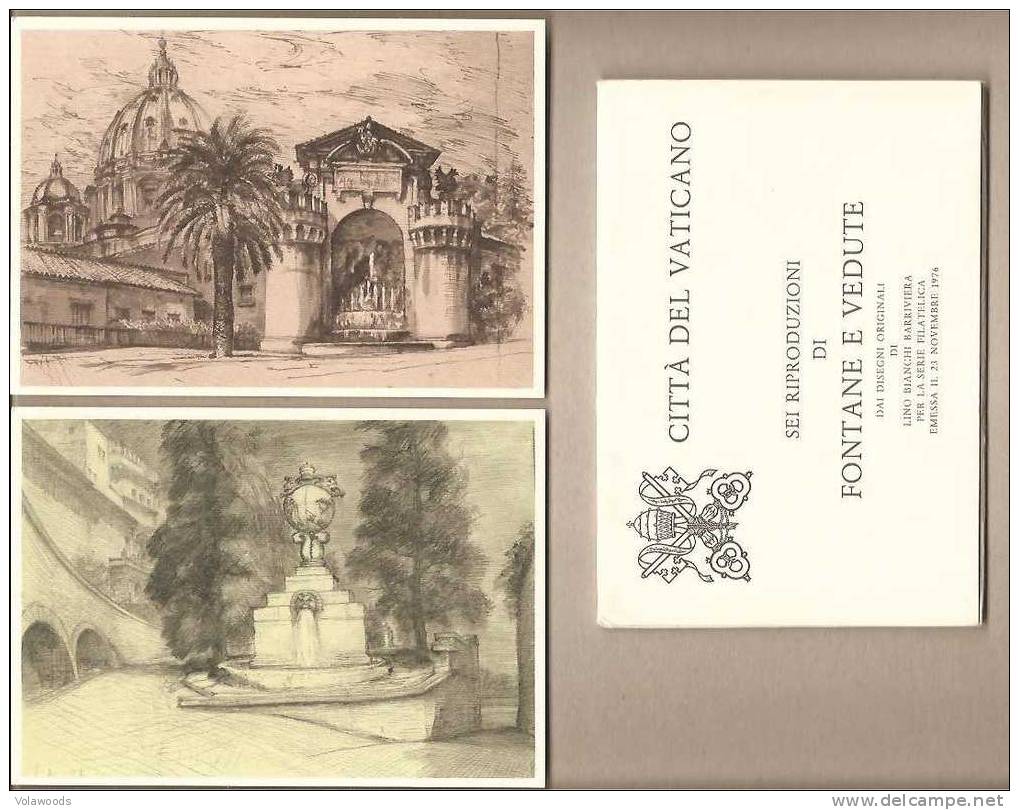 Vaticano - Cartoline Postali FDC In Contenitore: Fontane E Vedute  - C18 - Oblitérés