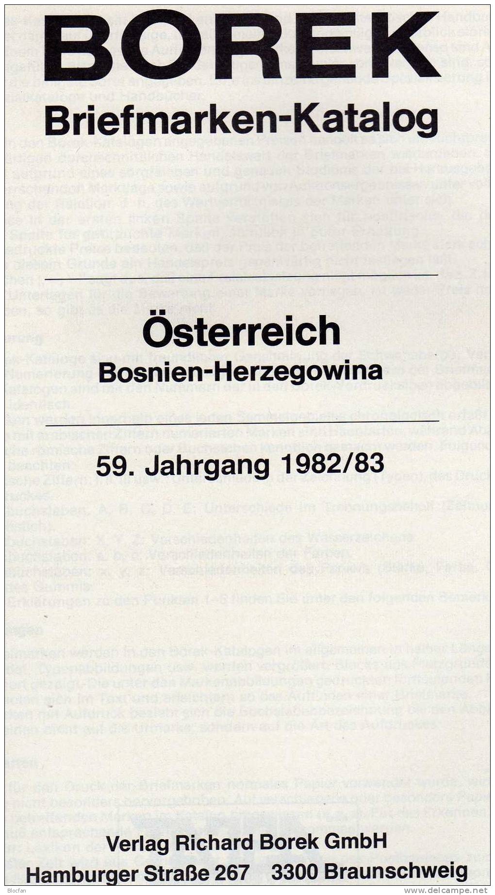 Borek Katalog 1982 Briefmarken Österreich-Austria Antiquarisch 6€ - Lettres & Documents