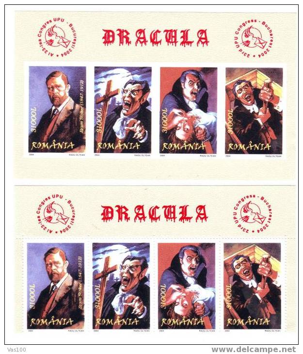 Romania 2004 Bram Stoker Vampire Dracula,Bl.340 + Perf.set - Full Sheets & Multiples