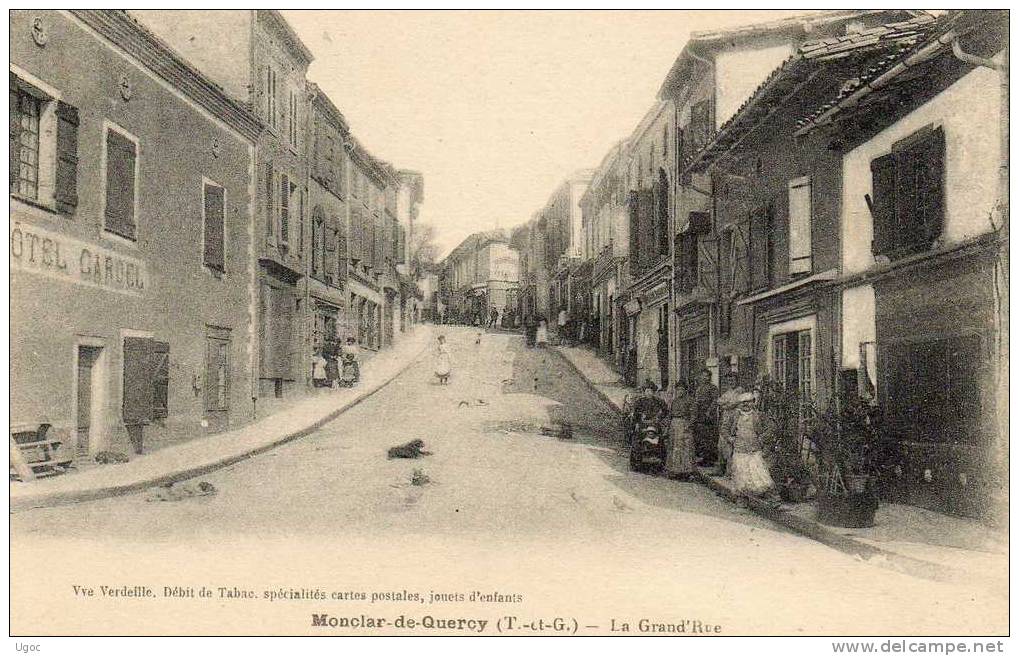 CPA - 82 - MONCLAR-de-QUERCY - La Grande Rue -  454 - Montclar De Quercy