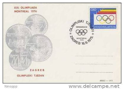 Yugoslavia- 1976 Montral Olympic Games  Souvenir Card - Summer 1976: Montreal