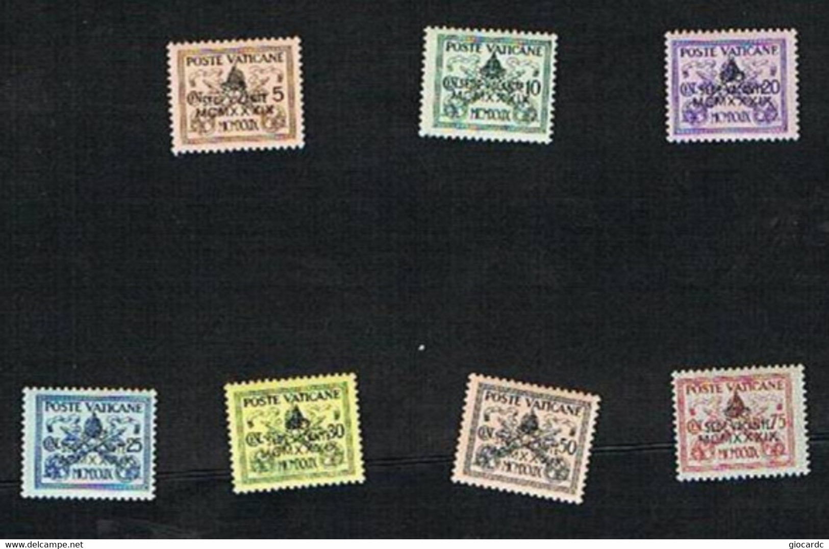 CAT.UNIFIC. 61-67 - VATICANO 1939 SEDE VACANTE - NUOVI LING.* - Unused Stamps