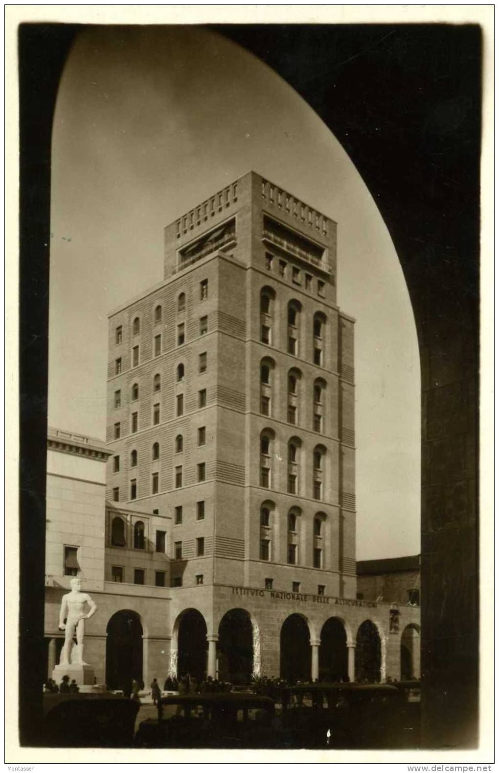 BRESCIA. Notturno. Il Grattacielo. Fascismo. Vg. Per TRIESTE C/fr. Nel 1934. - Brescia