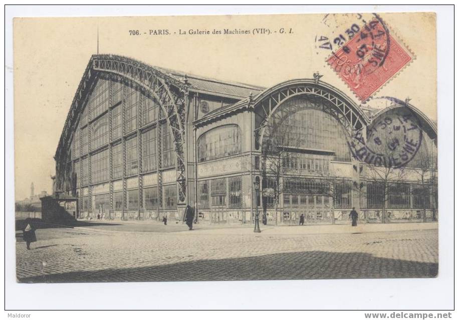 PARIS   * GALERIE  Des  MACHINES  En  1907   * Par  G.I. - Arrondissement: 07