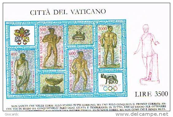 CAT.UNIFIC.BF9 FOGLIETTO - VATICANO 1987 ESP.MOND.FIL.OLIMPICA 'OLIMPHILEX 87 -  NUOVI  ** - Blocs & Feuillets