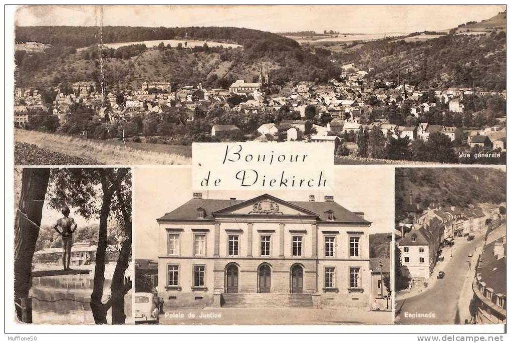 Lussemburgo 1958. Cartolina Di  DIEKIRCH. - Vedute. - Diekirch