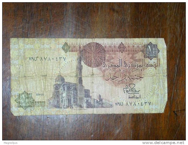 Egypt,Banknote,Paper Money,Bill,Geld,1 Pound - Egitto