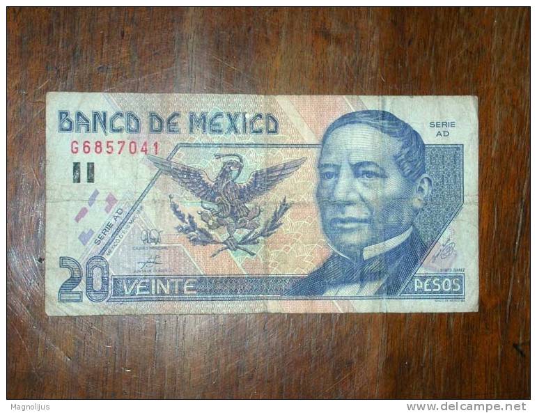 Mexico,Banknote,Paper Money,Bill,Geld,20 Pesos,1996 - México